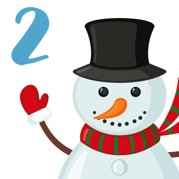 Kerstadventskalender Template Vector Illustratie Dagen Kerstmis — Stockvector