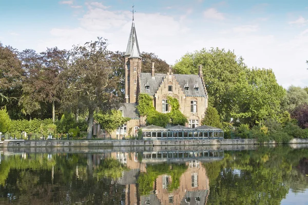 Het minnewater, Brugge — Stockfoto