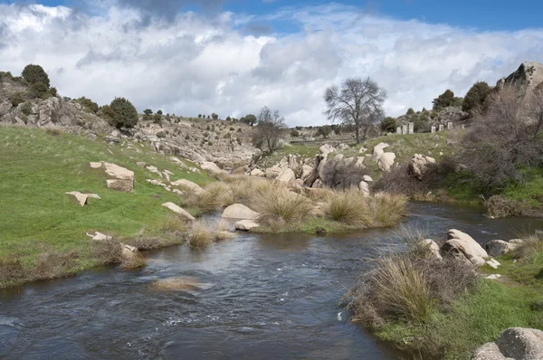 Veduta generale del fiume Manzanares — Foto Stock