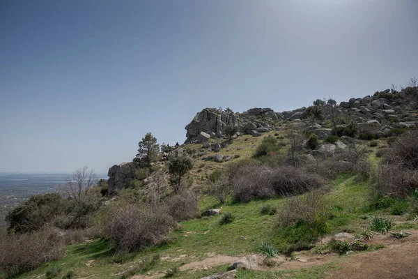 Widok Przełęcz Entrecabezas Znajduje Się Górach Guadarrama Gmina Zarzalejo Prowincja — Zdjęcie stockowe