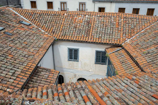 Tetti Piastrellati Nella Città Vecchia Avila Spagna — Foto Stock