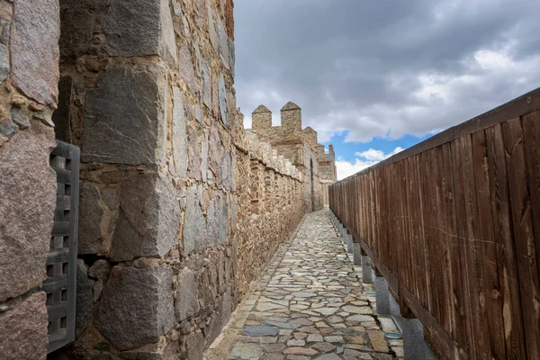 Mura Avila Spagna Questo Sito Monumento Nazionale Città Vecchia Stata — Foto Stock