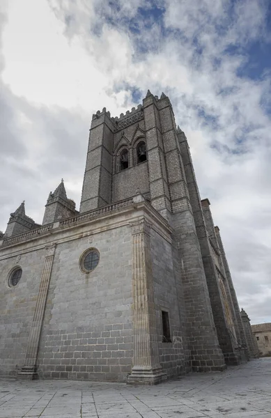 Καθεδρικός Ναός Του Σωτήρα Avila Ισπανία Είναι Μια Καθολική Εκκλησία — Φωτογραφία Αρχείου