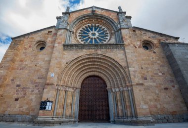 Church of San Pedro Apostol, Avila, Spain. It was built in XII-XIII centuries clipart