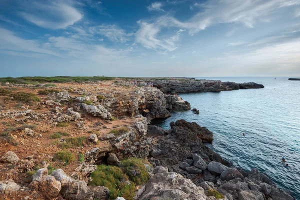 Widok Cala Olla Gminie Sant Lluis Menorca Hiszpania — Zdjęcie stockowe