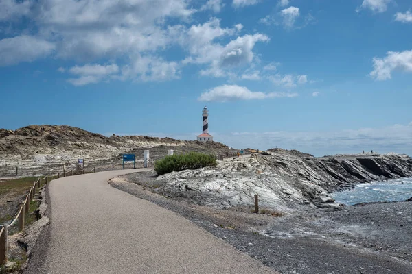 Faro Favaritx Capo Favaritx Comune Mahon Minorca Spagna — Foto Stock