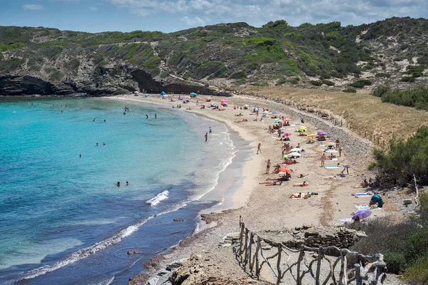 Mahon Hiszpania Sierpnia 2021 Widok Cala Tortuga Gminie Mahon Menorca — Zdjęcie stockowe
