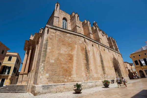 Ciutadella Menorca Hiszpania Sierpnia 2021 Katedra Santa Maria Ciutadella Baleary — Zdjęcie stockowe