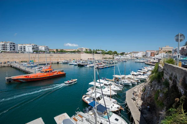 Ciutadella Menorca Espanha Agosto 2021 Porto Ciutadella Menorca Ilhas Baleares — Fotografia de Stock