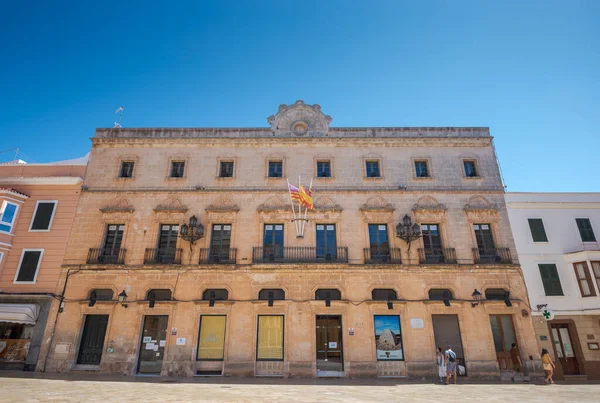 Ciutadella Menorca Spanje Augustus 2021 Traditionele Gebouwen Vanaf Het Kathedraal — Stockfoto