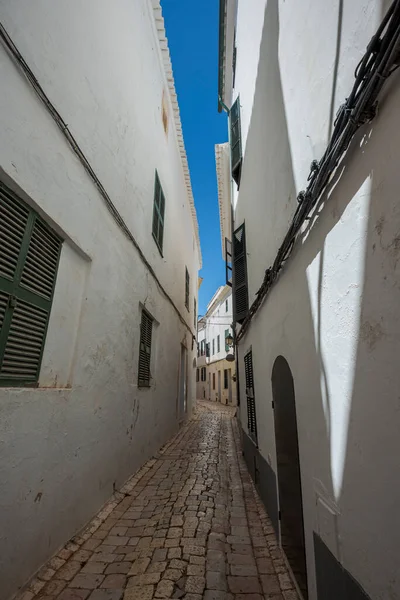 Tradycyjne Budynki Mieście Ciutadella Menorca Baleary Hiszpania — Zdjęcie stockowe