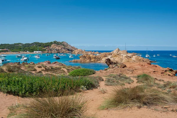 Mercadal Spain August 2021 Cala Pregonda Famous Beach Menorca Island — Stock Photo, Image
