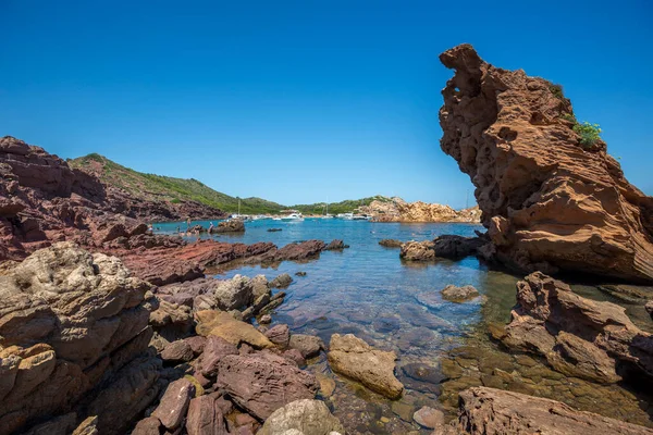 Mercadal España Agosto 2021 Cala Pregonda Una Famosa Playa Menorca —  Fotos de Stock