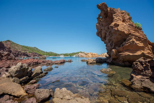 Mercadal スペイン 8月7 2021 プレゴンダ メノルカ島の有名なビーチ バレアレス諸島 スペイン — ストック写真