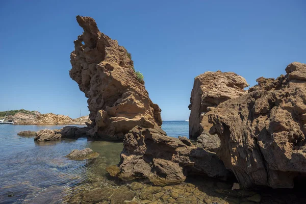 Cala Pregonda Famous Beach Menorca Island Balearic Islands Spain — Stock Photo, Image