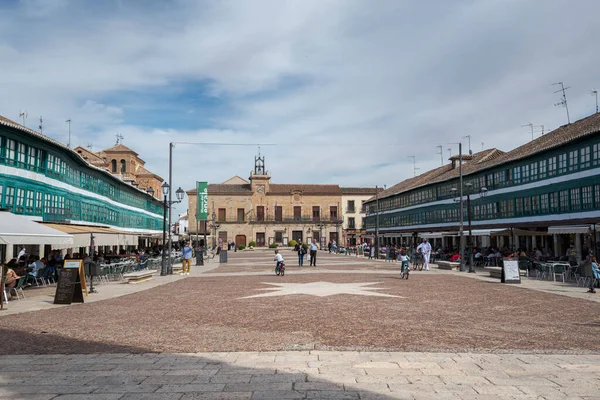 アルマグロ スペイン 2021年10月11日 アルマグロのメイン広場 シウダー レアル県 スペイン この町は観光地であり 歴史芸術団体として設計されています — ストック写真