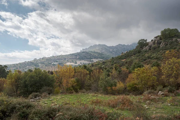 Výhled Potok Mediano Údolí Hueco San Blas Velmi Oblíbené Místo — Stock fotografie