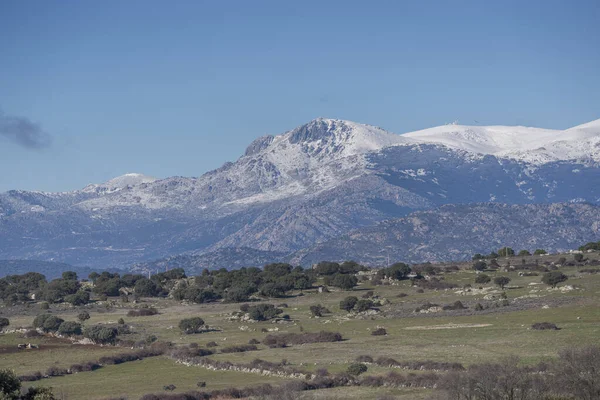 Výhled Pohoří Guadarrama Obce Colmenar Viejo Provincie Madrid Španělsko — Stock fotografie