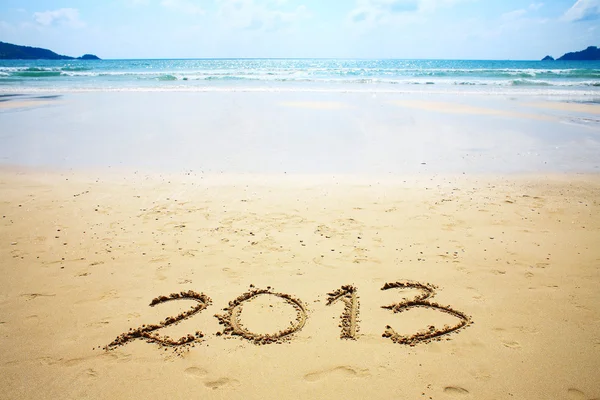 Nuevo año 2013 en la playa — Foto de Stock