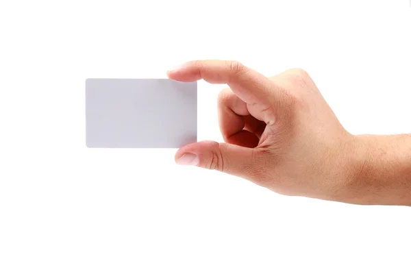 Hand holding a card — Stock Photo, Image