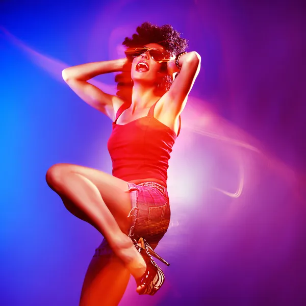 Bailarina de discoteca — Foto de Stock
