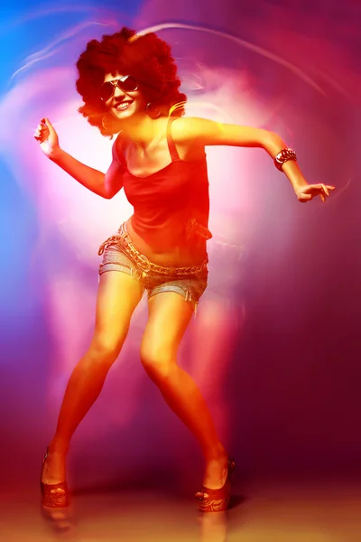 Bailarina de discoteca Fotos de stock libres de derechos