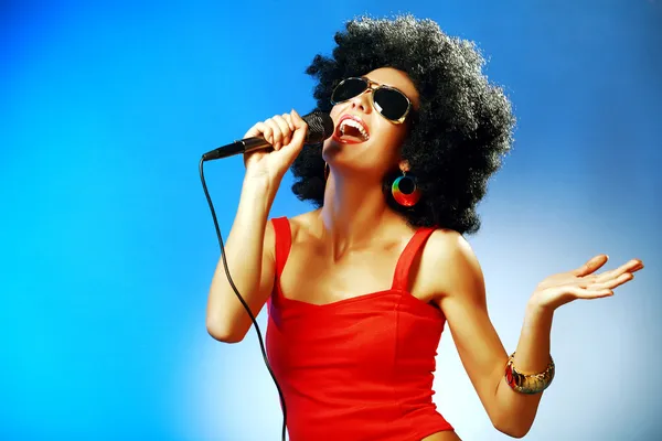 Pop singer — Stock Photo, Image