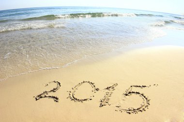 Yeni yıl arka Beach 
