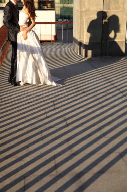 Gelin ve damat ve onların siluet