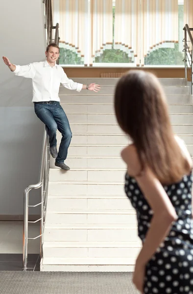 Happy student having fun — Stock Photo, Image