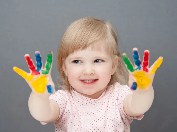 Baby is drawing — Stock Photo, Image