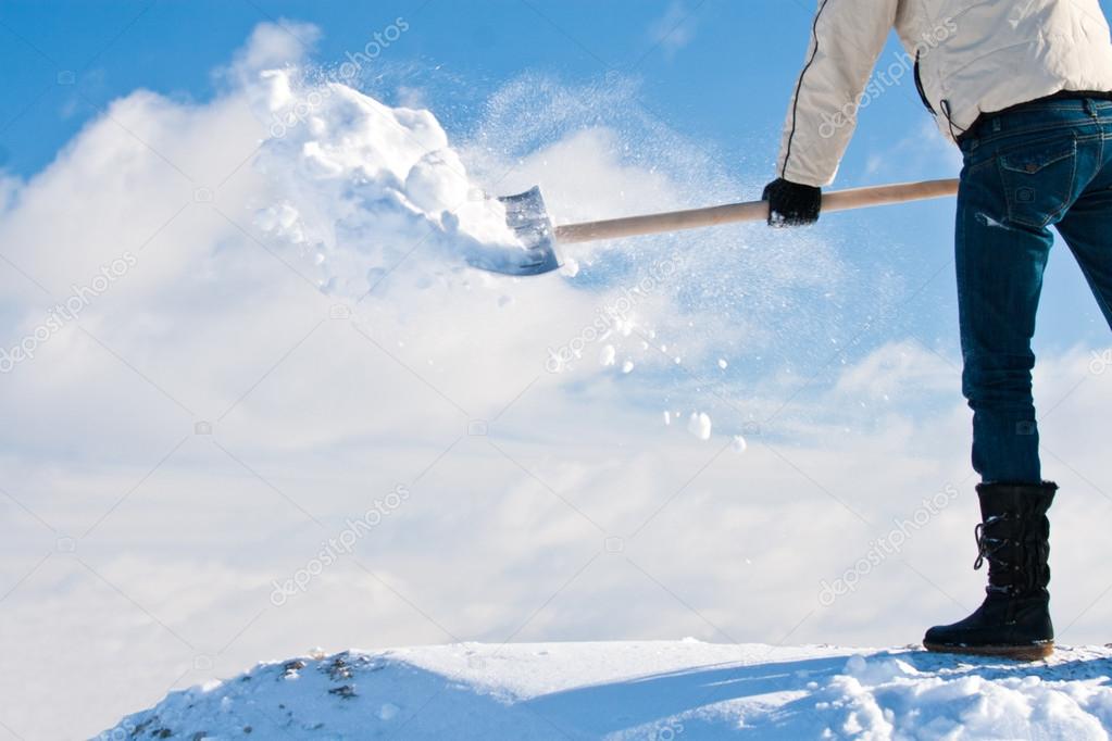 Snow removal shovel — Stock Photo © zestmarina 14774329