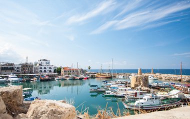 Kyrenia harbour, Cyprus beautiful sea bay clipart