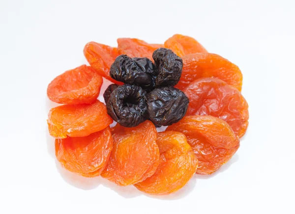 Prunes and dried apricots — Stock Photo, Image