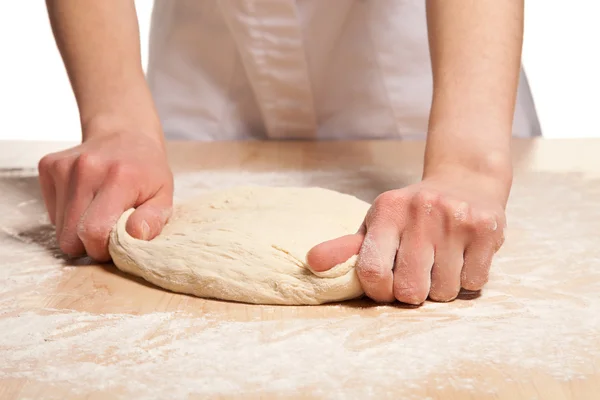 Kneading dough — Stock Photo, Image