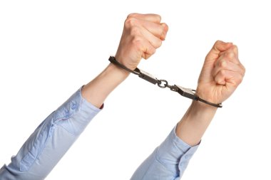 Hands in handcuffs clipart