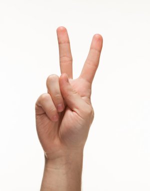 zafer işaret gösteren el