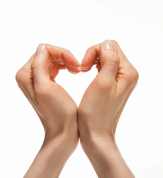 Manos formando un corazón — Foto de Stock