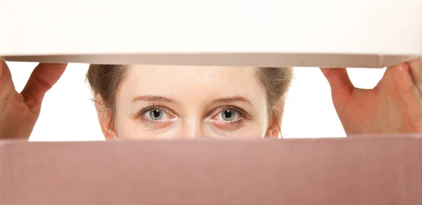 Olhos de uma jovem mulher — Fotografia de Stock