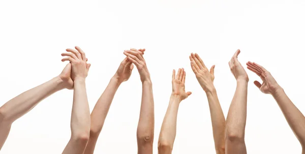 Grupo de mãos aplaudindo — Fotografia de Stock