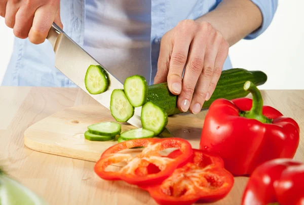 Salad preparation — Stock Photo, Image