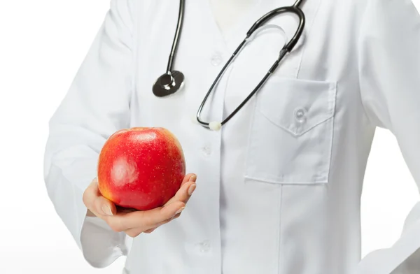 Médico aconsejando comida saludable — Foto de Stock