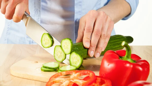 Salad preparation — Stock Photo, Image