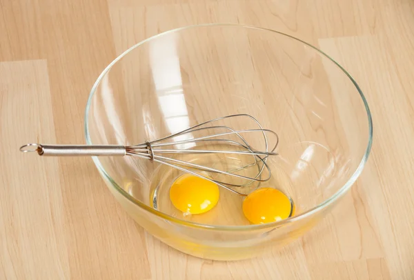 Whipping eggs — Stock Photo, Image
