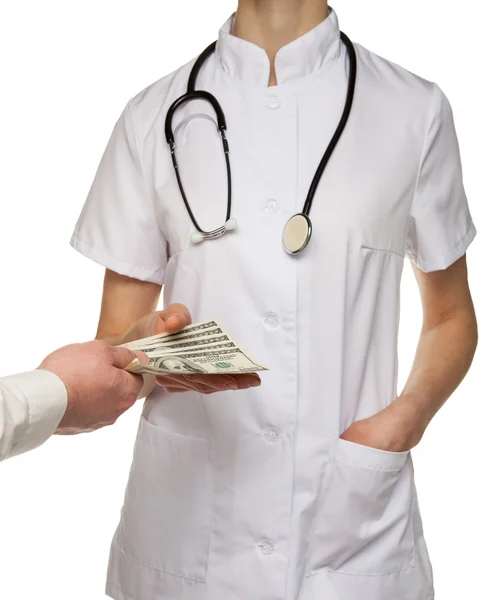 Patient paying medical service — Stock Photo, Image