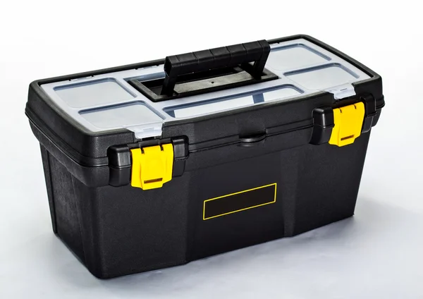 Black construction toolbox — Stock Photo, Image