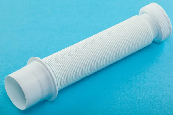 Plastic corrugated plumbing pipe — Stock Photo, Image