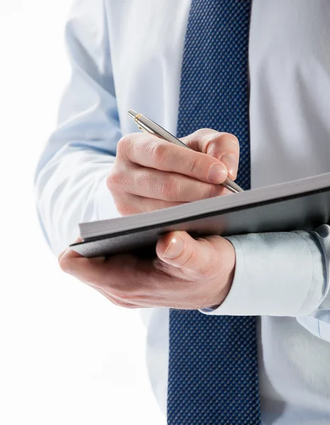 Businessman signing a contract — Stock Photo, Image