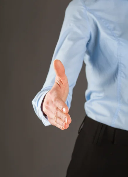 Geschäftsfrau reicht einem den Handschlag — Stockfoto