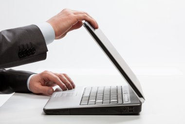 işadamı kapanış laptop
